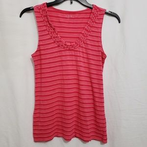 AT LOFT pink striped tank top, Medium
